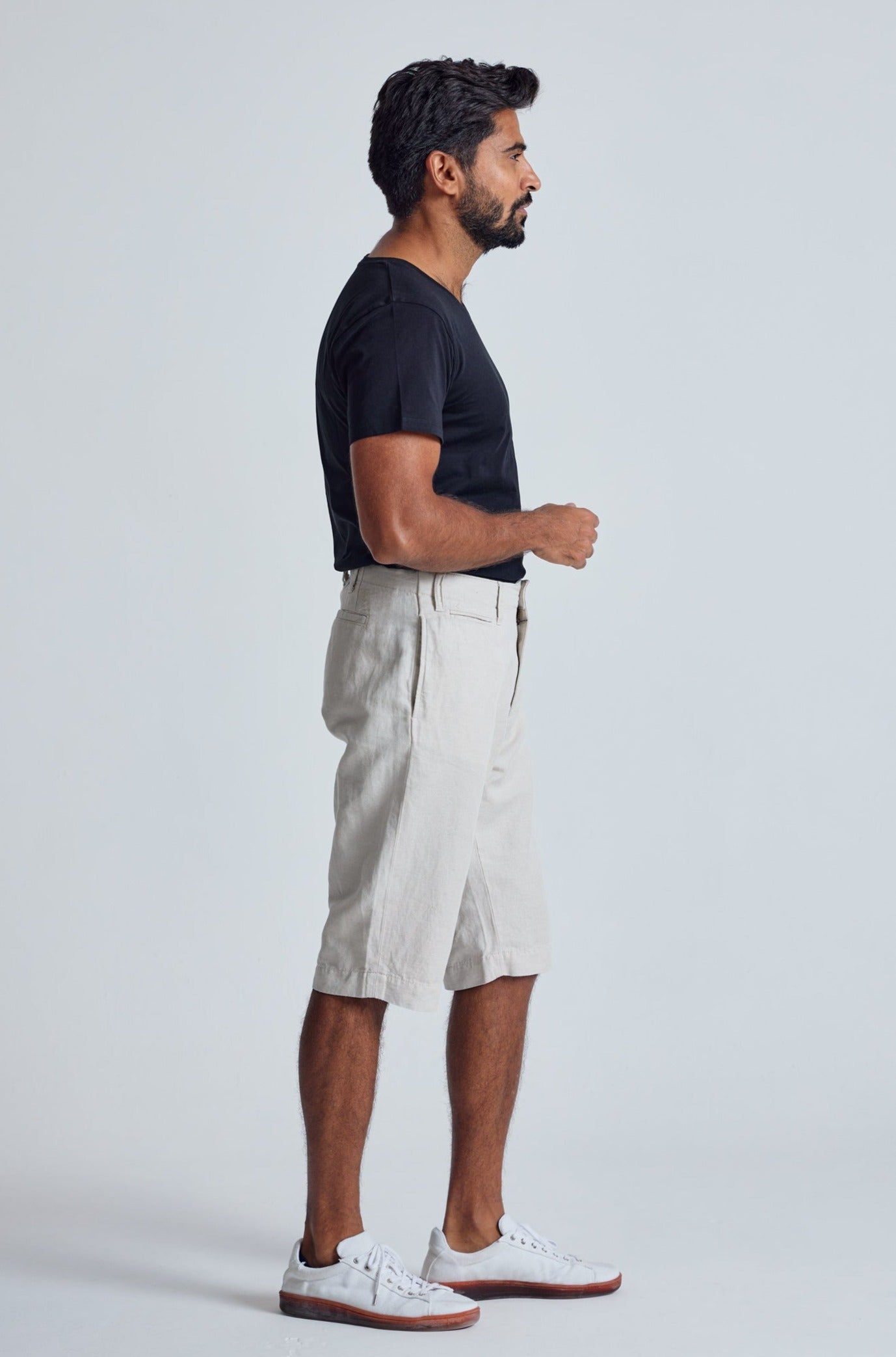 Natural The Bird Regular Fit Shorts - GOTS Certified Organic Cotton and Linen