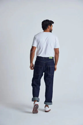 Rinse Indigo Curny Classic Loose Fit American Jeans - Lyocell, Recycled Cotton and Acetate