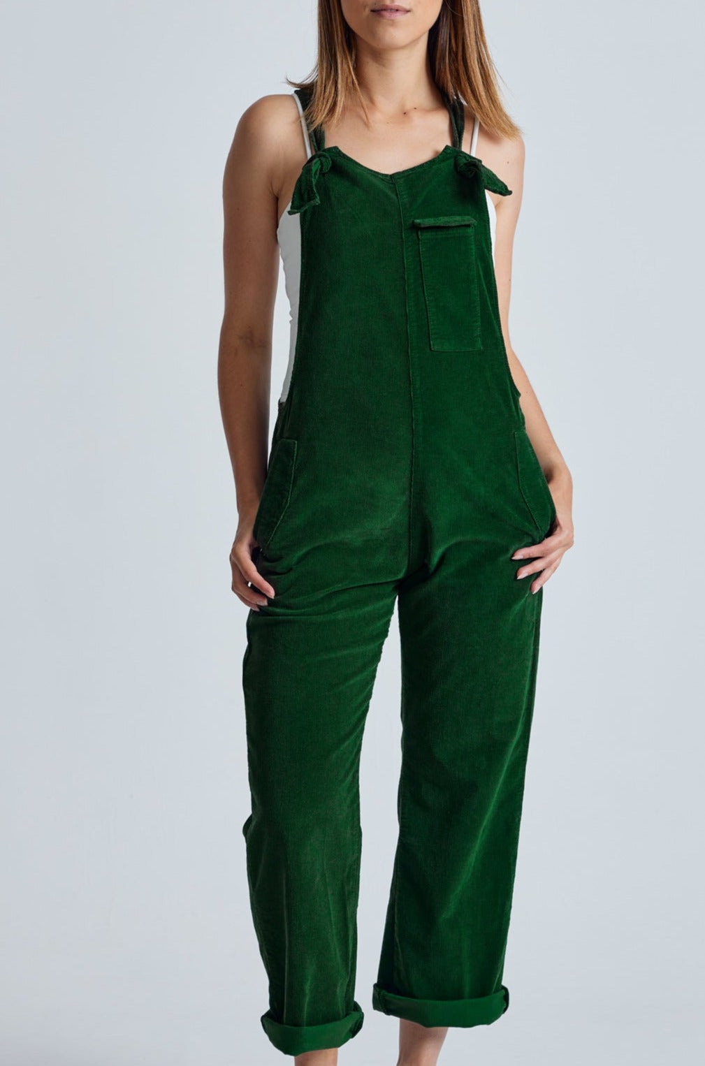 Natural Mary-Lou Pocket Dungaree - GOTS Certified Organic Cotton and L
