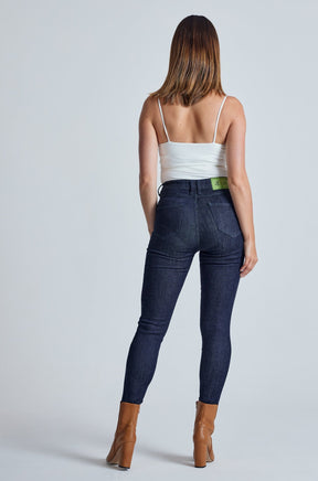 Deep Sea Nina High Waisted Skinny Jeans - GOTS Certified Organic Cotton and Recycled Polyester