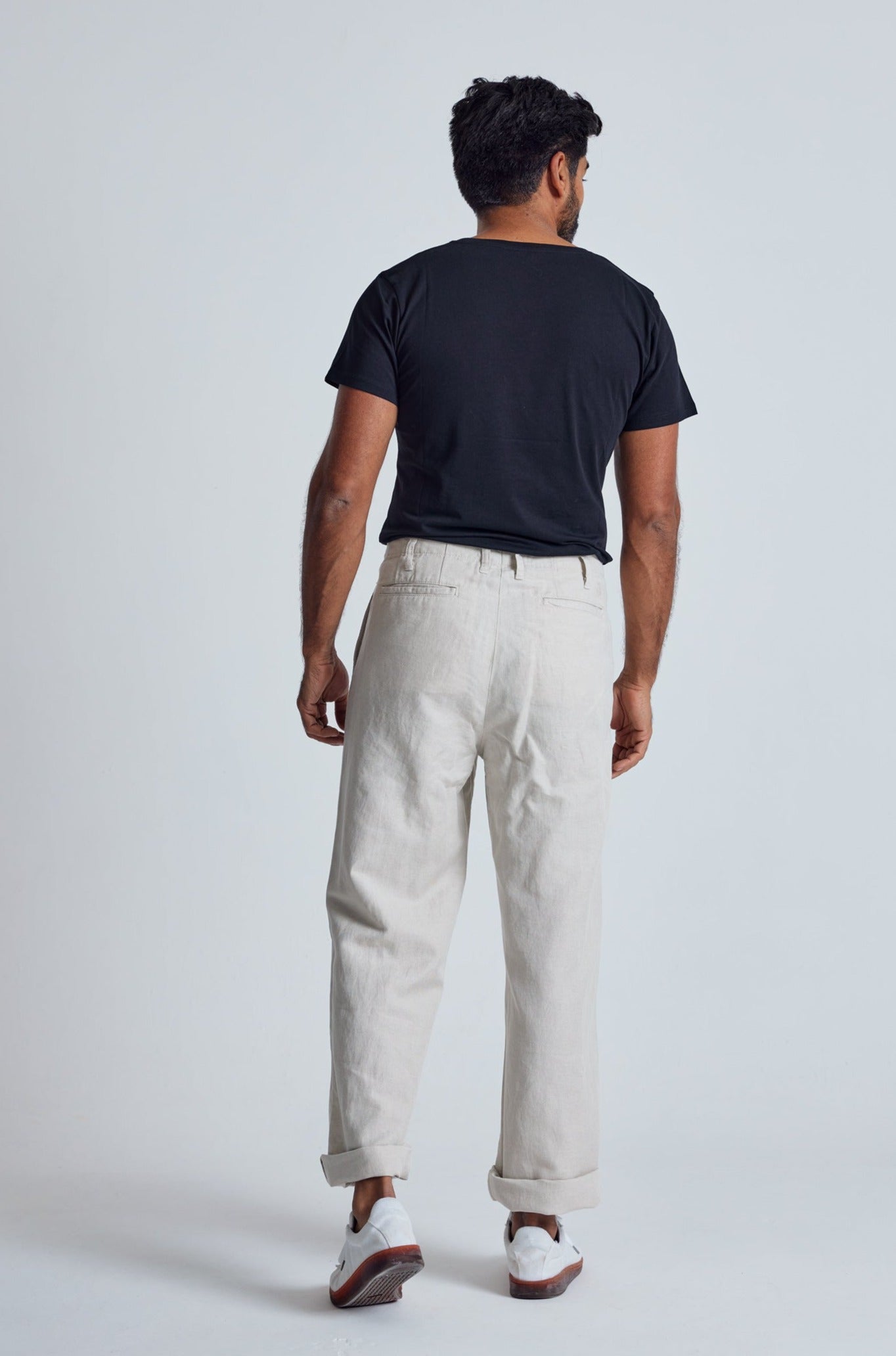 Natural The Bird Regular Fit Chino Trousers - GOTS Certified Organic Cotton and Linen