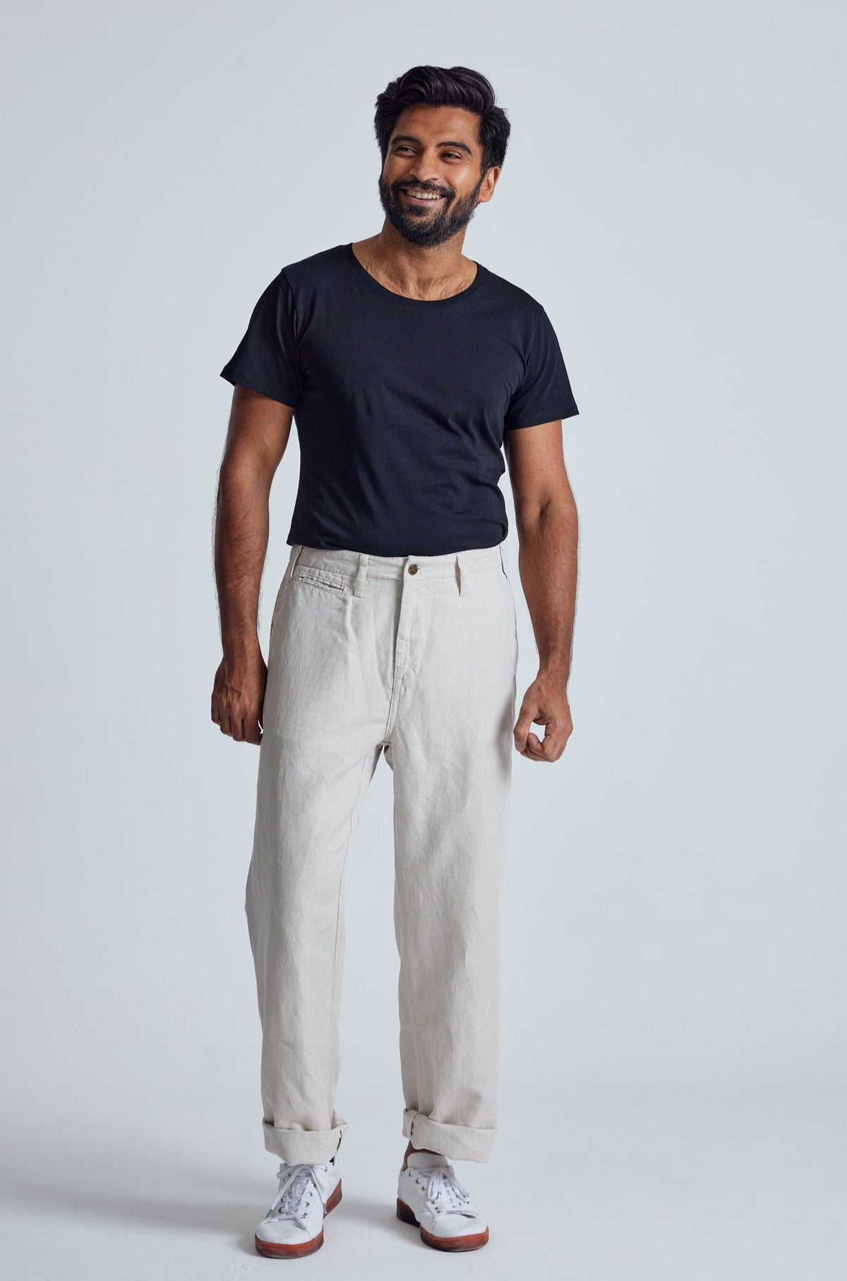Linen trousers Joni | Off-white – tuli organic